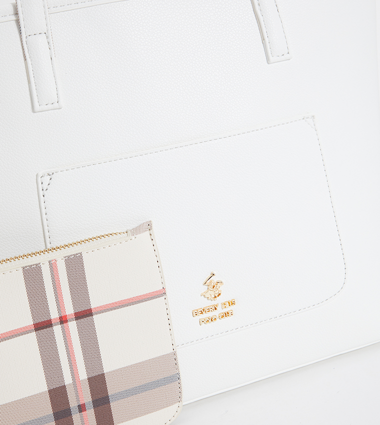 Logo Detail Tote Bag with Pouch