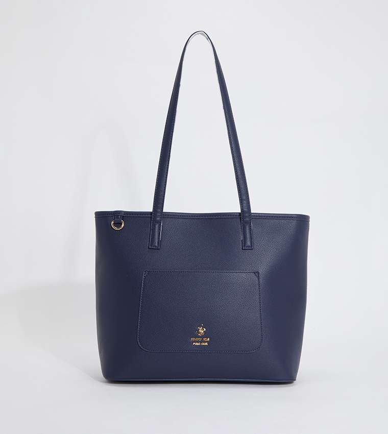 Buy Beverly Hills Polo Club Logo Detail Tote Bag With Purse In NAVY BLUE 6thStreet UAE