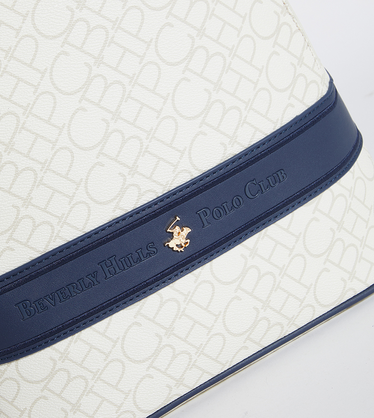 Logo Print Zippered Backpack
