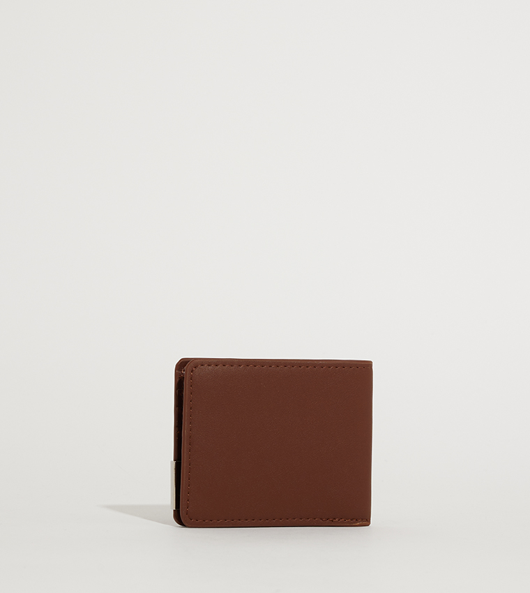 Logo Metal Bi-Fold Wallet