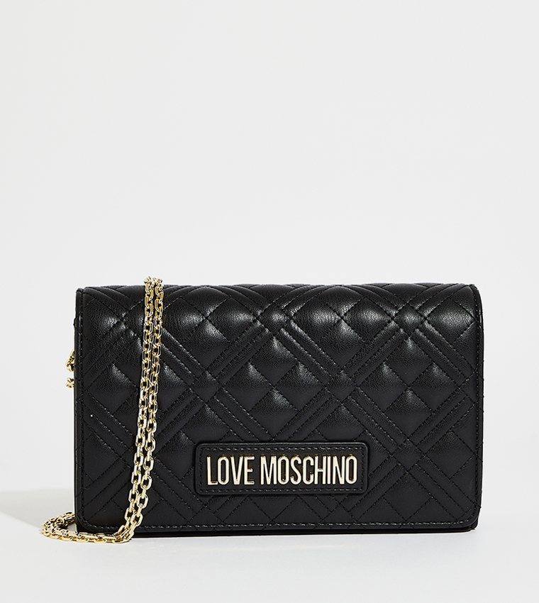 Buy Love Moschino Quilted Crossbody Bag In Black | 6thStreet UAE