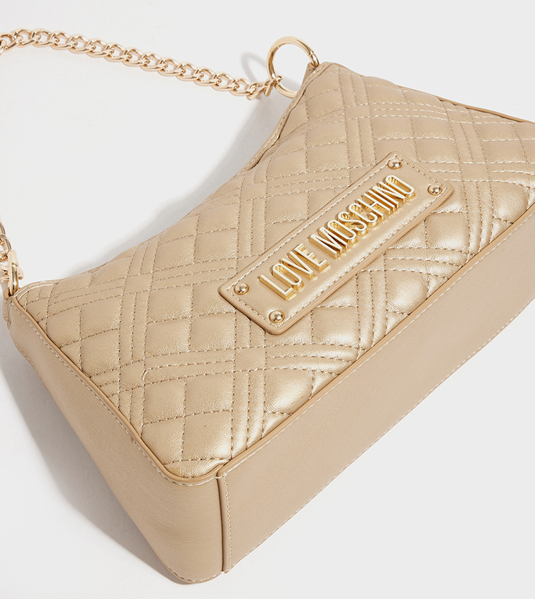 Logo Detail Quilted Shoulder Bag