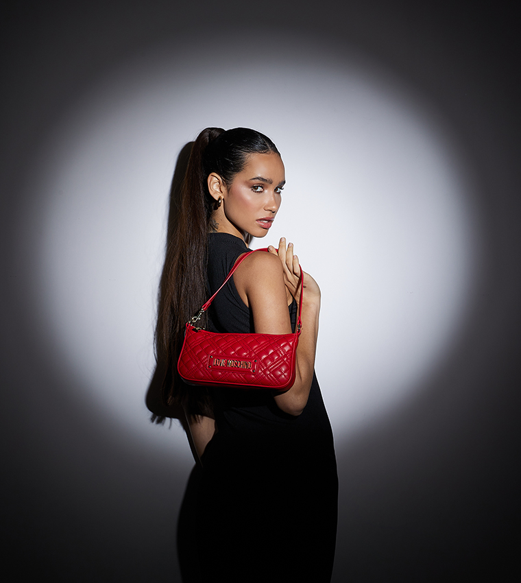 Logo Detail Quilted Shoulder Bag