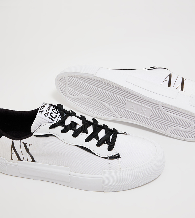 Armani exchange canvas store trainers