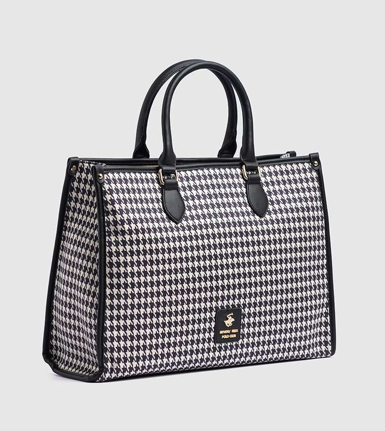 Houndstooth Tote Bag