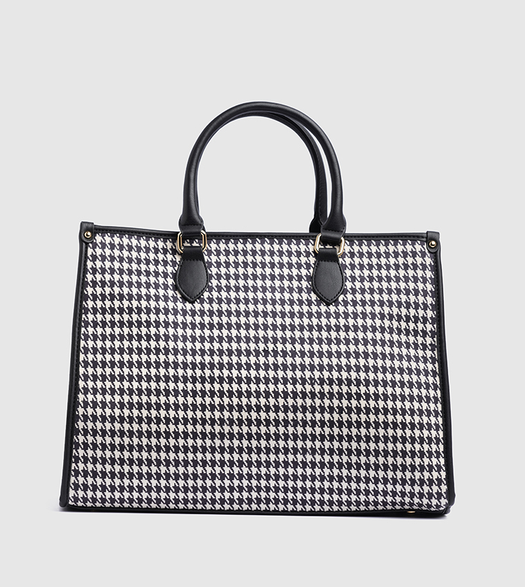 Houndstooth Tote Bag