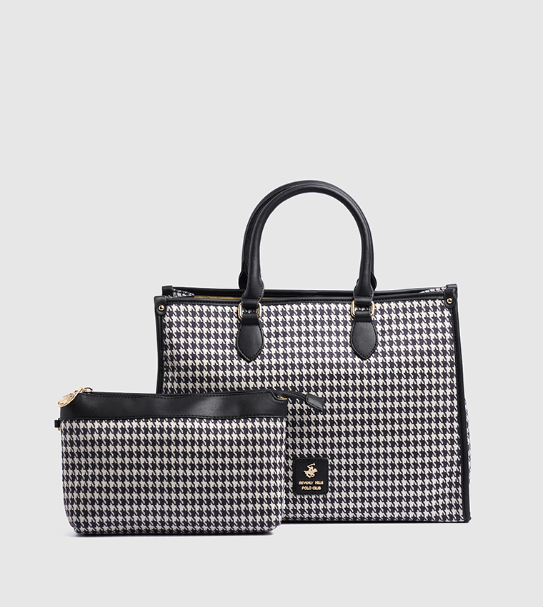 Houndstooth Tote Bag