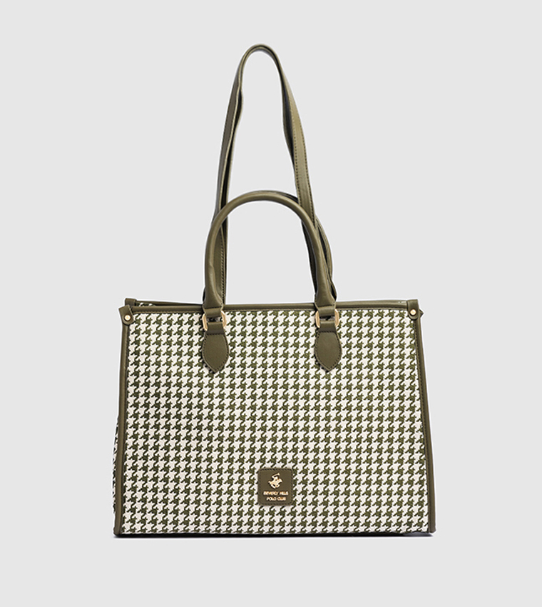 Houndstooth Tote Bag