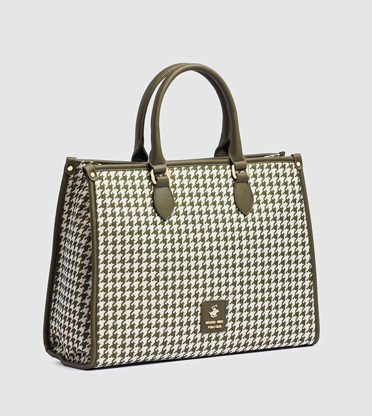 Houndstooth Tote Bag