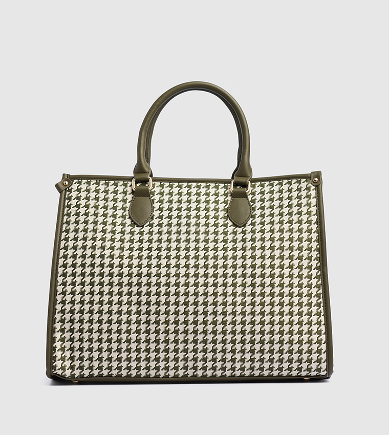 Houndstooth Tote Bag