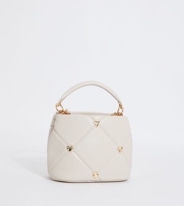 Buy Love Moschino Heart Jewel Mini Bag In Ivory 6thStreet UAE