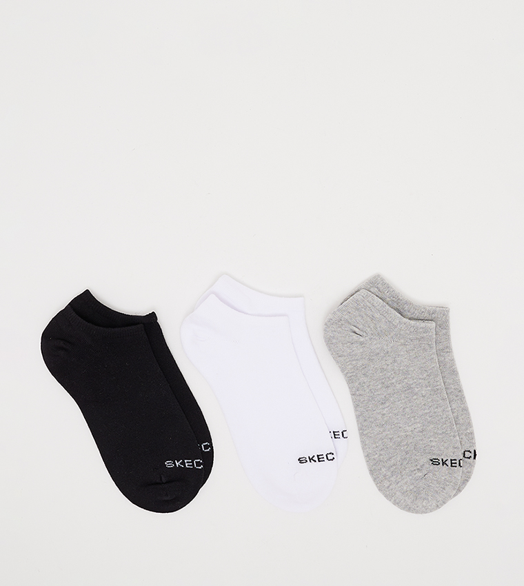 Pack of 3 Non Terry No Show Socks