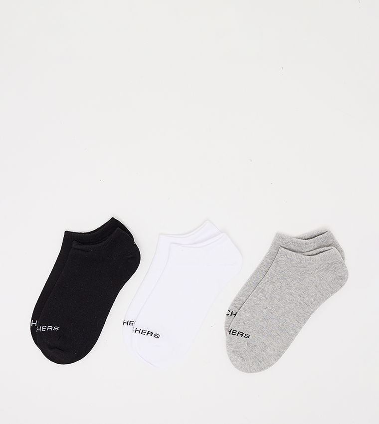 Pack of 3 Non Terry No Show Socks