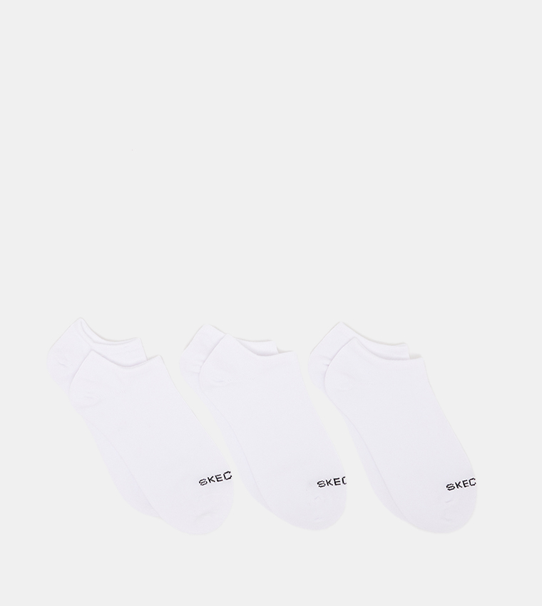 Pack of 3 Non Terry No Show Socks