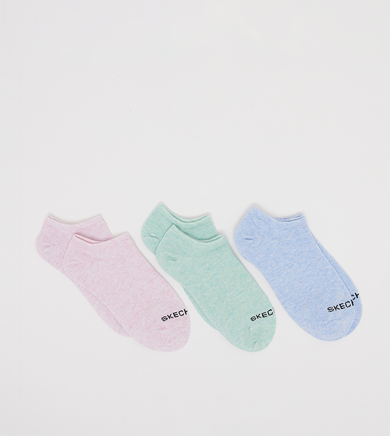 Pack of 3 Non Terry No Show Socks