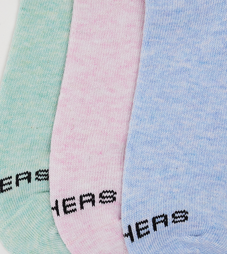 Pack of 3 Non Terry No Show Socks