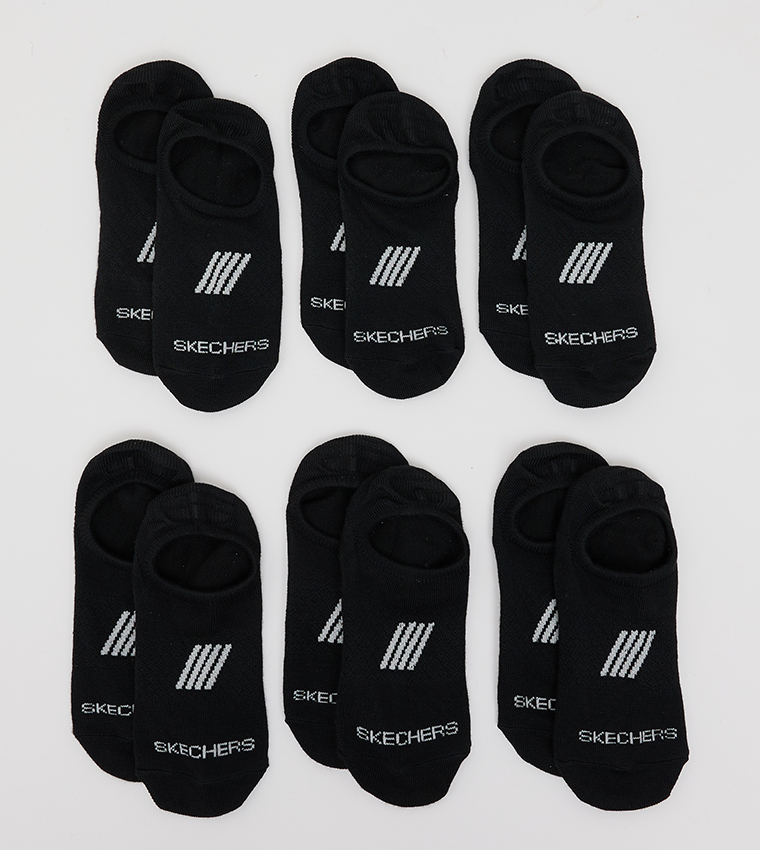 6-Pack Printed No Show Socks