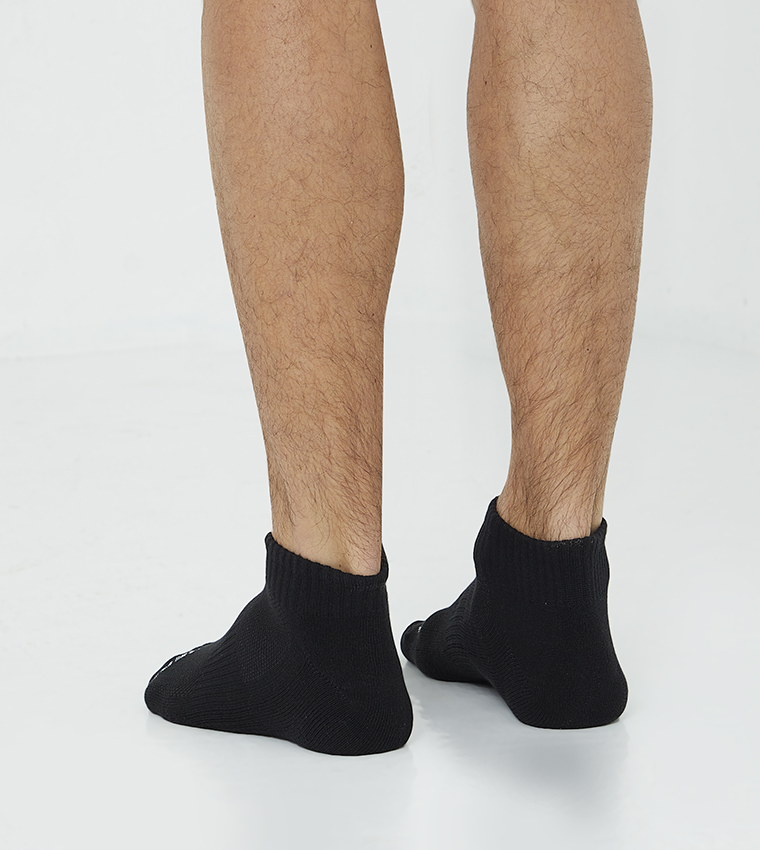 Terry Quarter Crew Socks Pack of 3