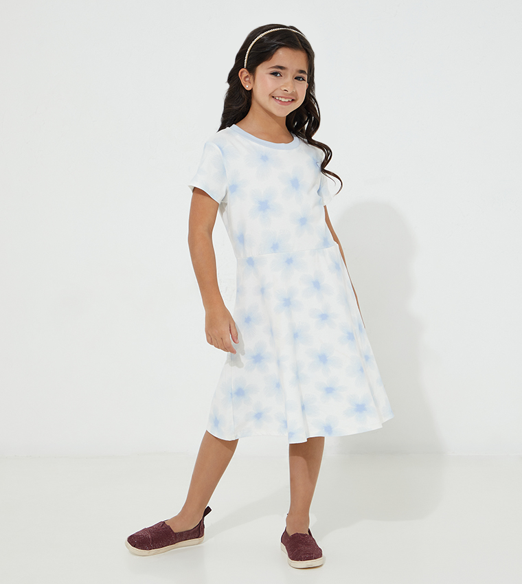 Older Girl's Print Skater Dress