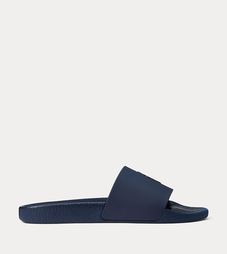 Buy Polo Ralph Lauren Textured Open Toe Slides In Navy 6thStreet Oman