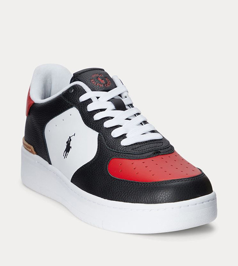 Color Block Logo Detail Low Top Sneakers