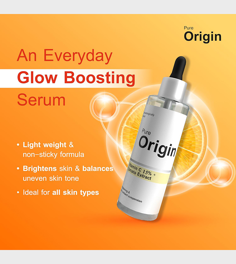 Vitamin C 15% + Tomato Extract Serum, 30ml