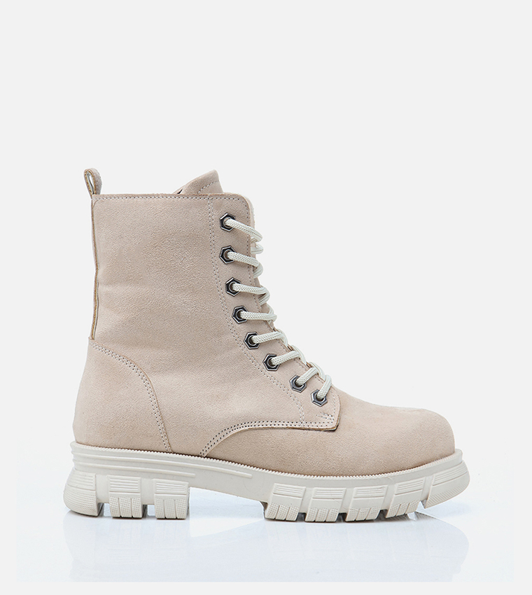 Chunky Lace-Up Ankle Boots