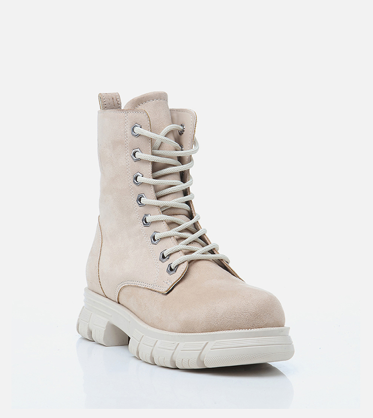 Chunky Lace-Up Ankle Boots