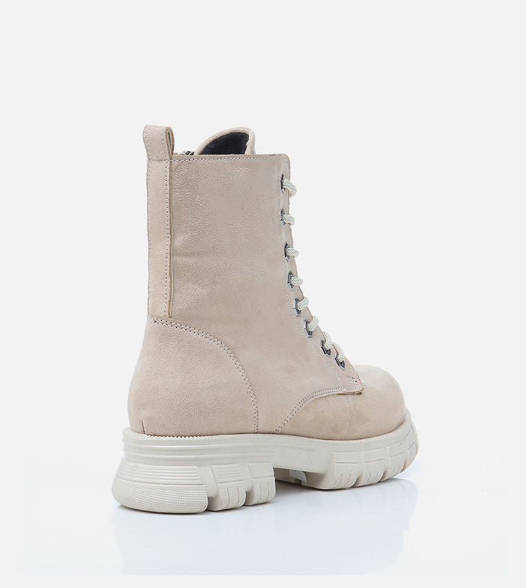 Chunky Lace-Up Ankle Boots