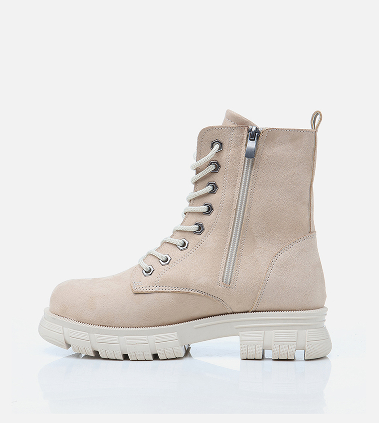 Chunky Lace-Up Ankle Boots