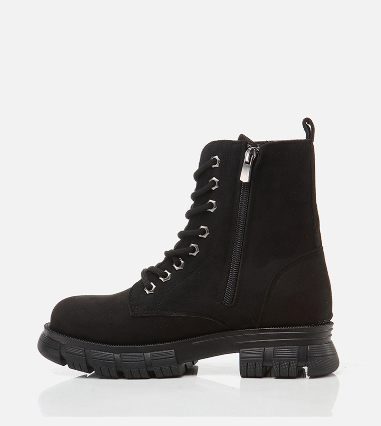 Chunky Lace-Up Ankle Boots