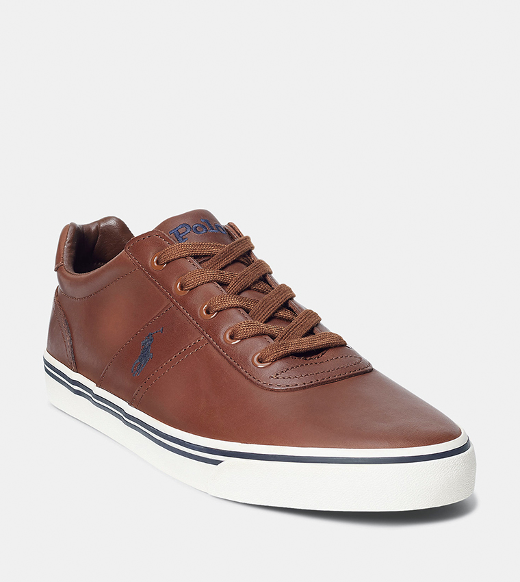Logo Detail Round Toe Low Top Sneakers