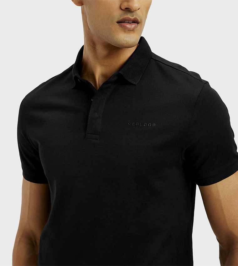 Solid Slim Fit Polo T-Shirt