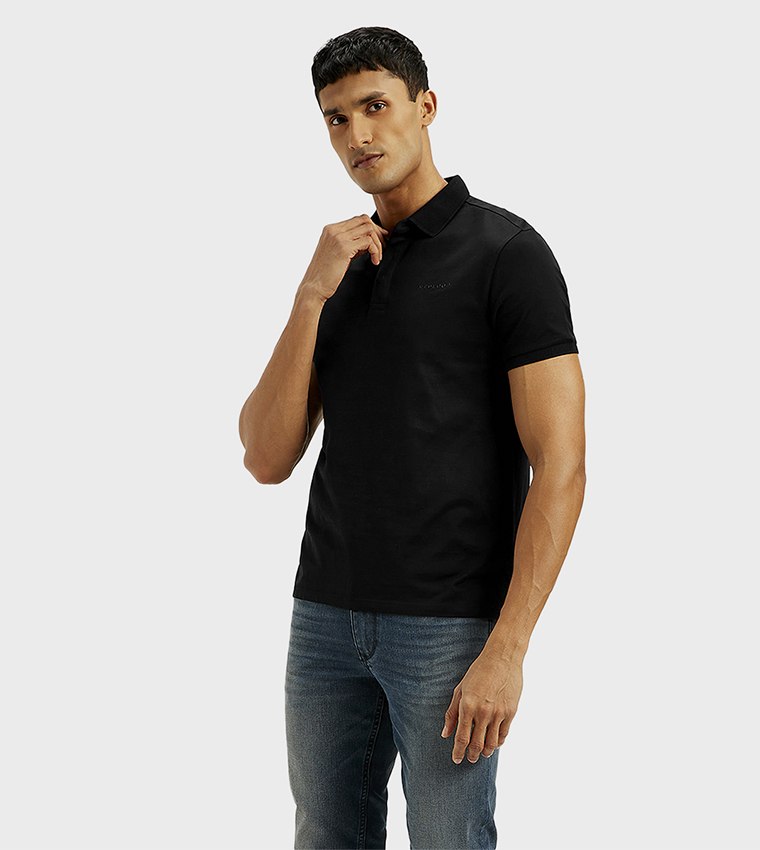 Solid Slim Fit Polo T-Shirt