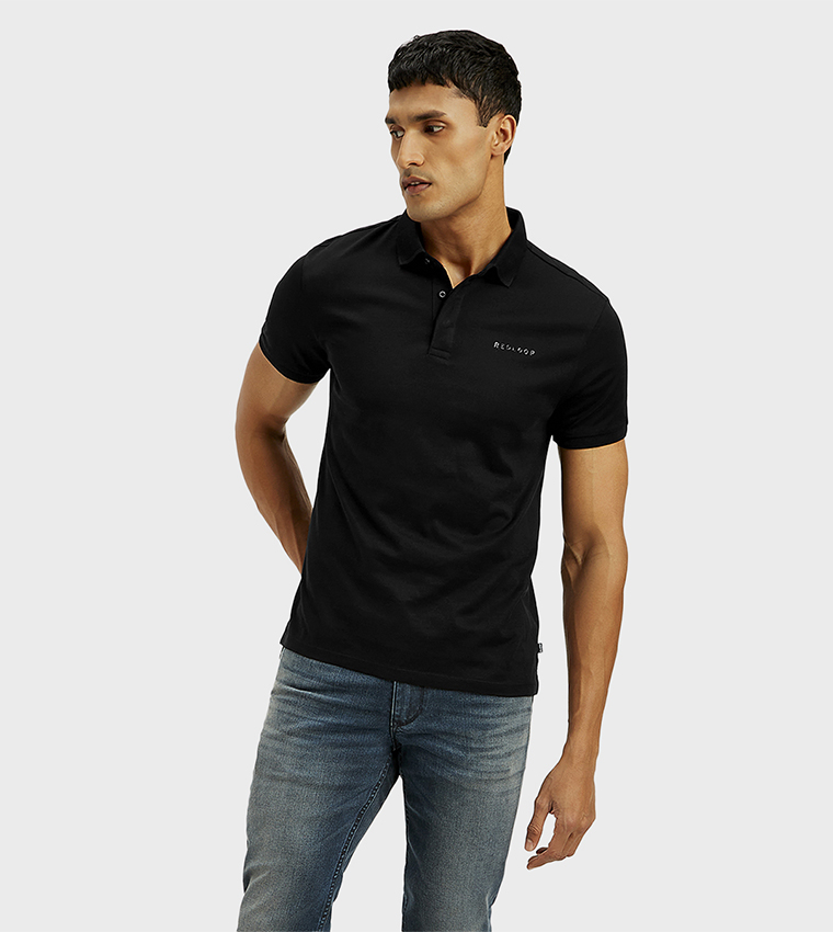 Solid Slim Fit Polo T-Shirt