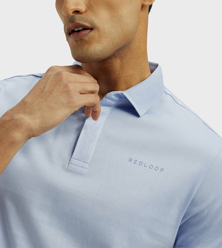 Solid Slim Fit Polo T-Shirt