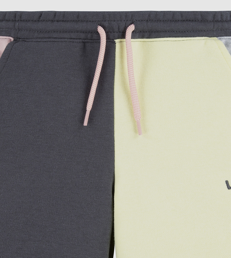 Logo Detail Color Block Shorts