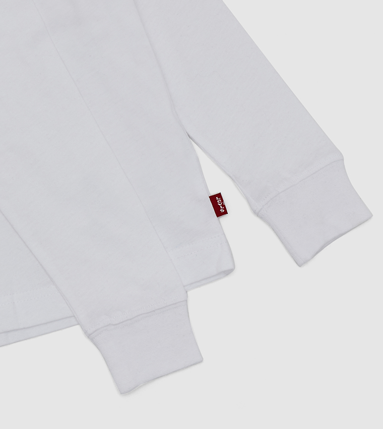 Glitched Logo Printed Long Sleeves T-Shirt