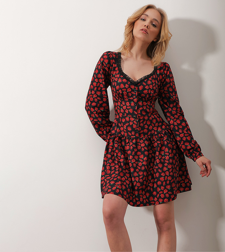 Free people morning outlet light printed mini dress