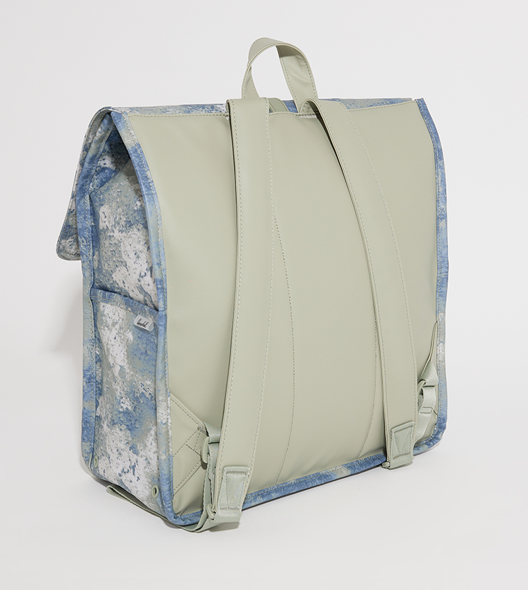 City Patterned Flap Backpack