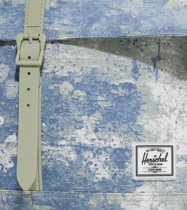 City Patterned Flap Backpack