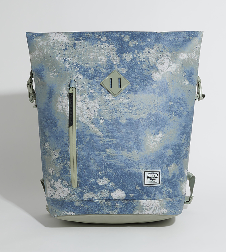 Patterned Roll Top Backpack