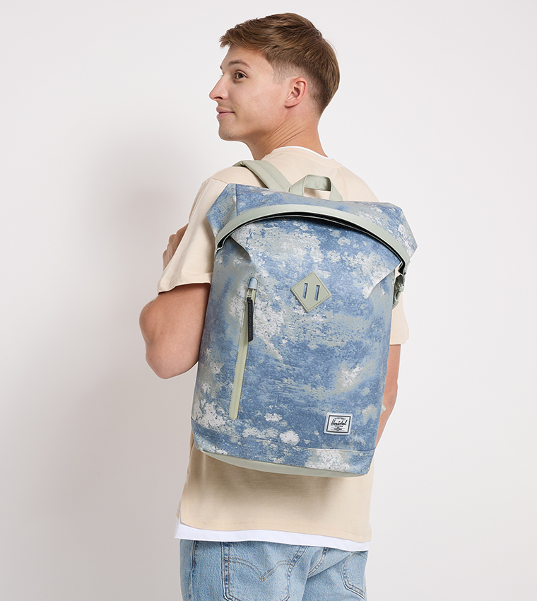 Buy Herschel Patterned Roll Top Backpack In Blue 6thStreet Bahrain