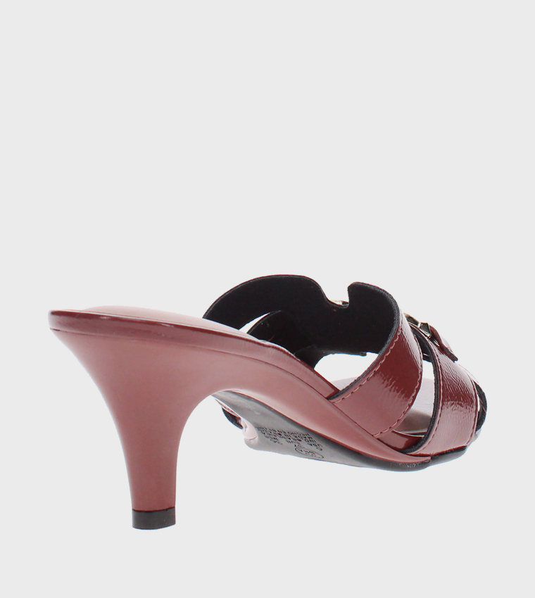 Metal Accent Heel Sandals