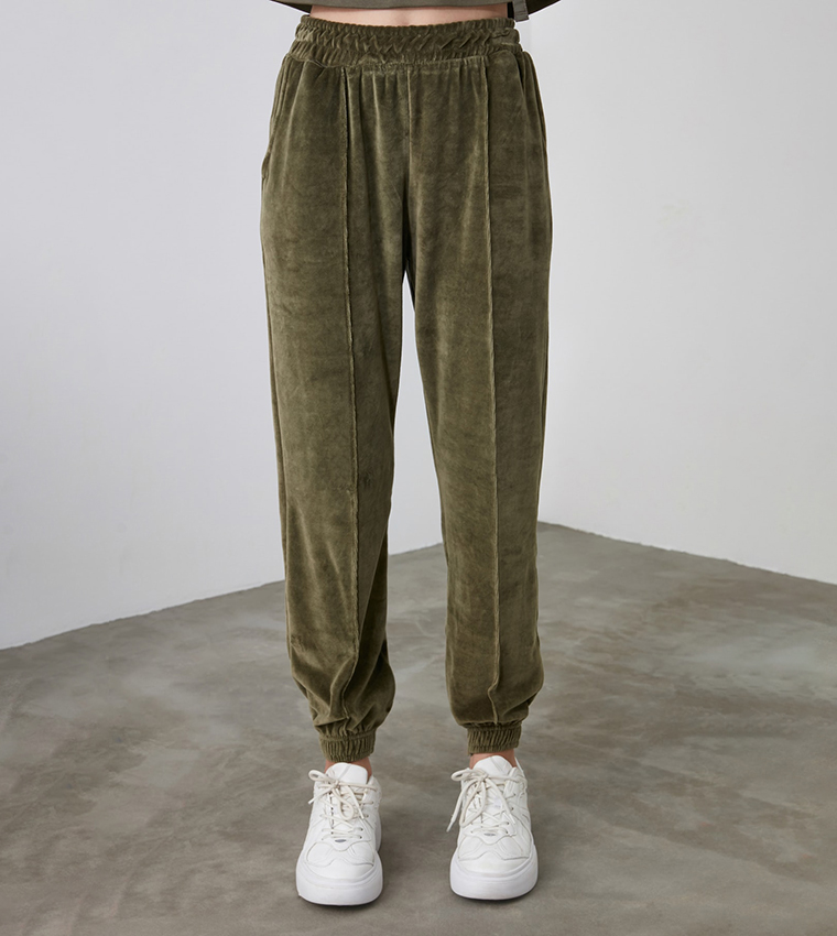 Trendyol Velvet Loose Jogger Sweatpants 