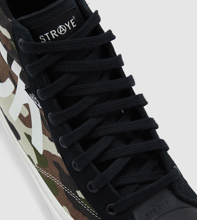 Venice Vulcanized Shoe-Fu Black Camo Cream