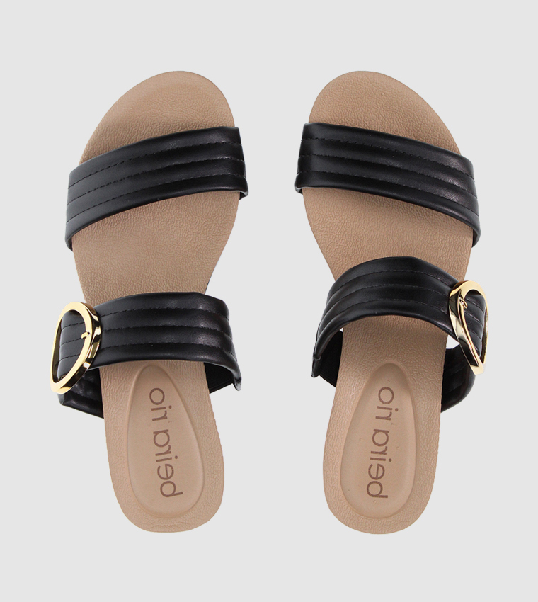 Buy Beira Rio ADELYN Quilted Wedge Sandals In Black | 6thStreet UAE