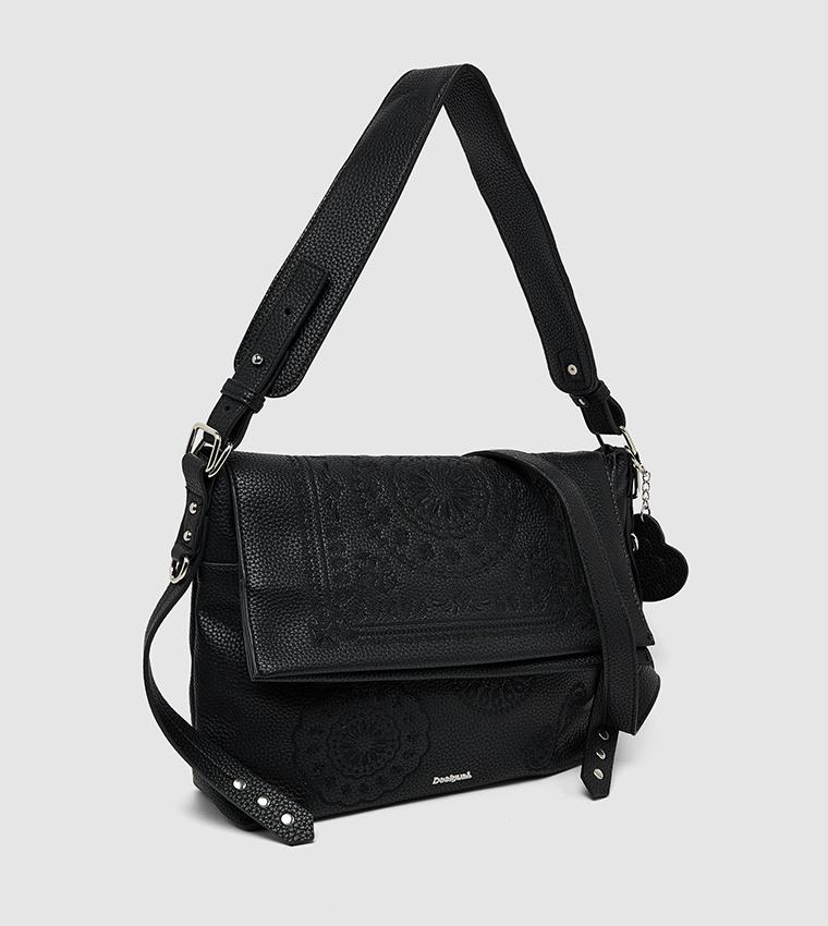 Paisley Embroidered Adjustable Strap Crossbody Bag