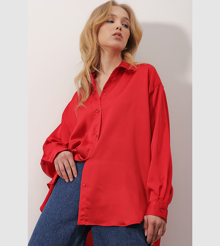 Oversized 2025 red shirt