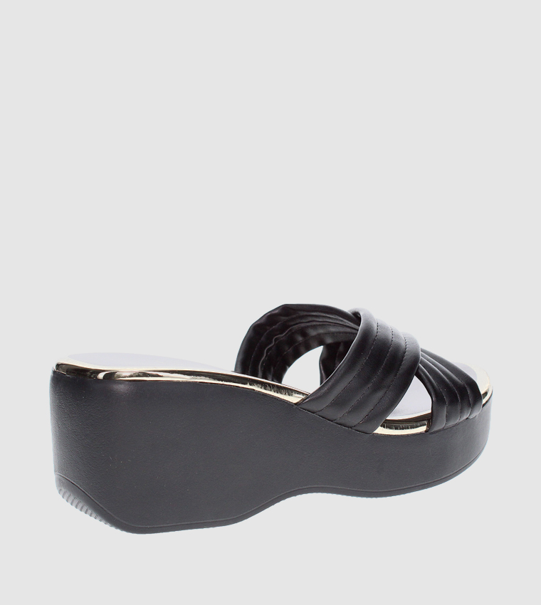 JANE Criss-Cross Wedge Sandals